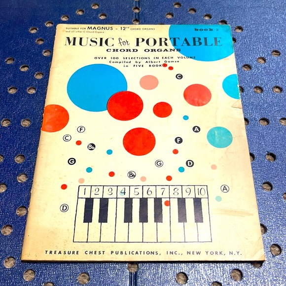 1963 music for portable chord organs vintage music book - Picture 1 of 13